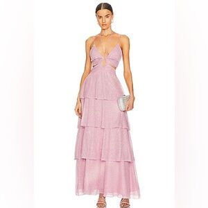 Line & Dot Sophie Maxi Dress in Blush from Revolve Size Large